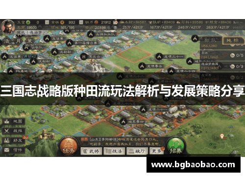 三国志战略版种田流玩法解析与发展策略分享